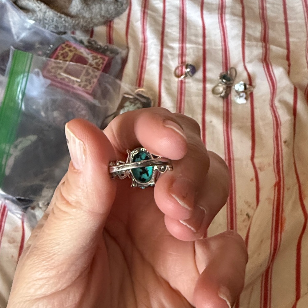 Turquoise Silver Ring - image 2